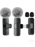 Wireless Lavalier Microphone Type-C – Plug & Play, 30m Wireless Lavalier Microphone Qst Black-Type-c-1to2