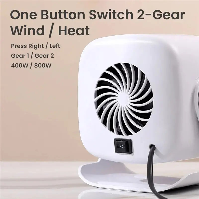 MiLESEEY B15C Mini PTC Desktop Heater – Portable Warm Air Fan Portable Space Heater Qst