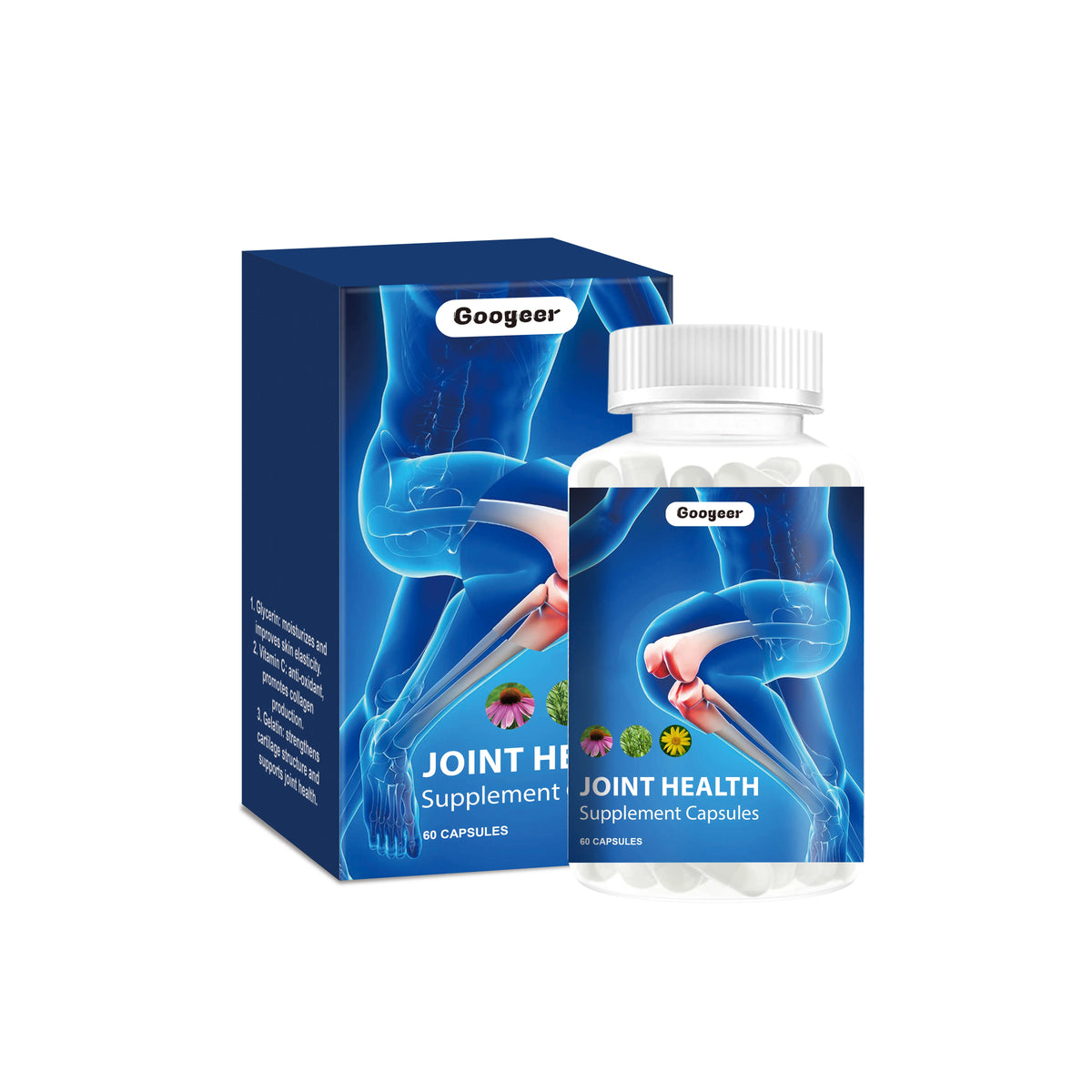 Googeer Vitamin C Softgels – Non-GMO Joint & Wellness, 60ct Vitamin C Supplement Qst 1botlle 60capsules