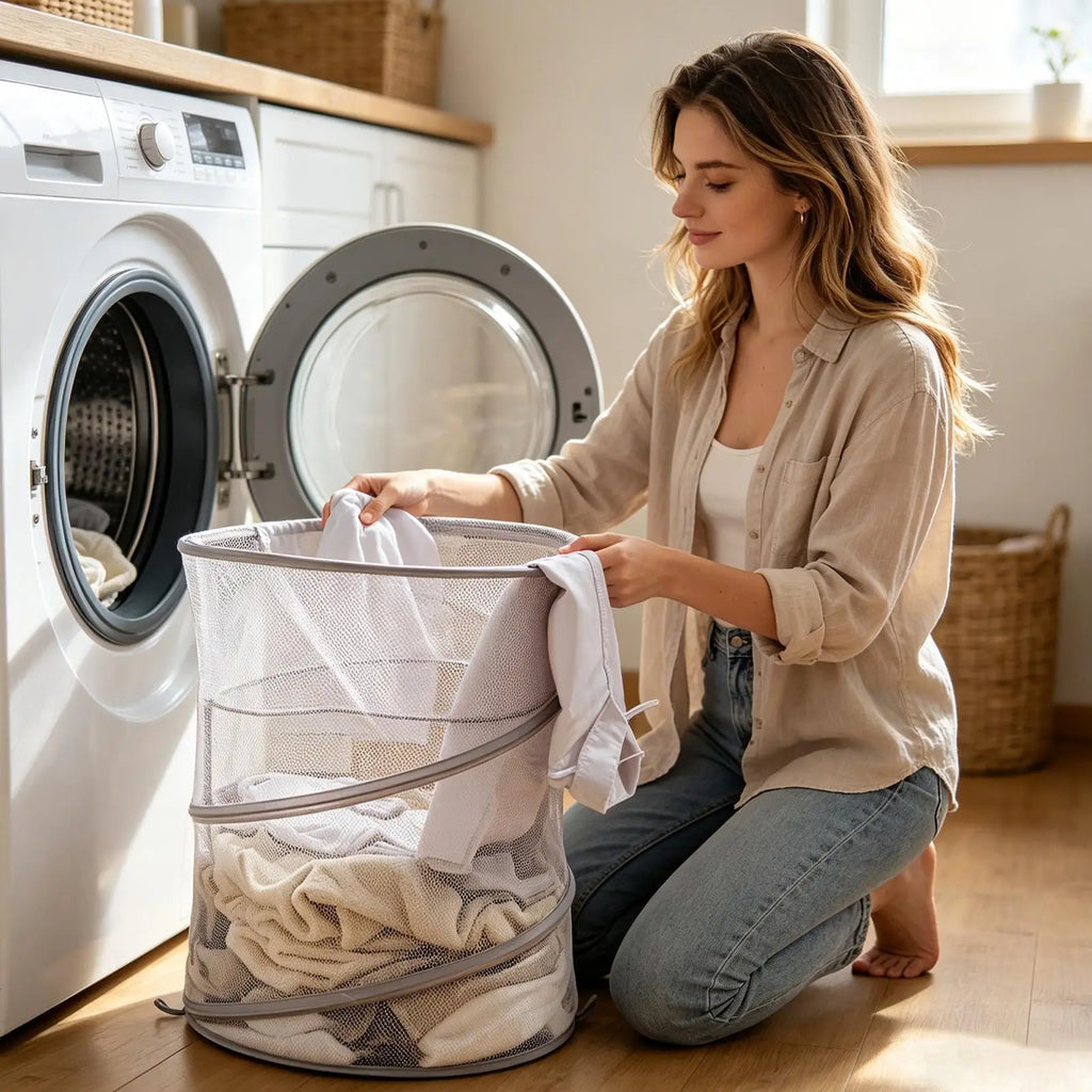 Foldable Laundry Basket Clothes Storage Bin – Dorm & Home Foldable Laundry Basket Qme