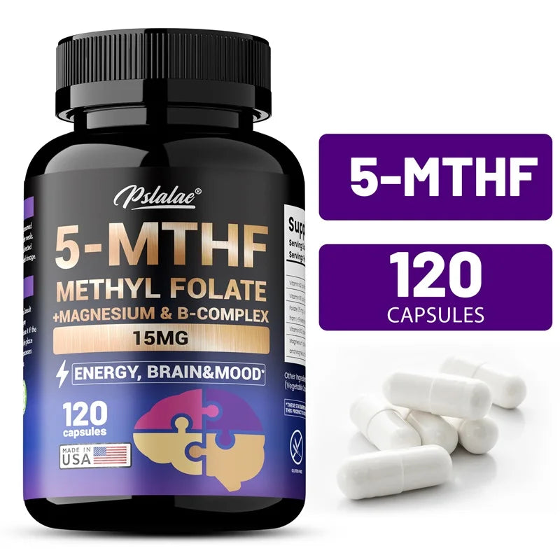 5-MTHF Methylfolate 15mg – Energy, Brain & Mood Support Methylfolate Supplement Qst