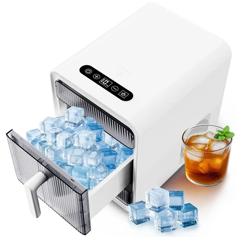 110V Mini Ice Maker Machine – Fast Compact Home & Commercial Use Countertop Ice Maker Qst WHITE UK