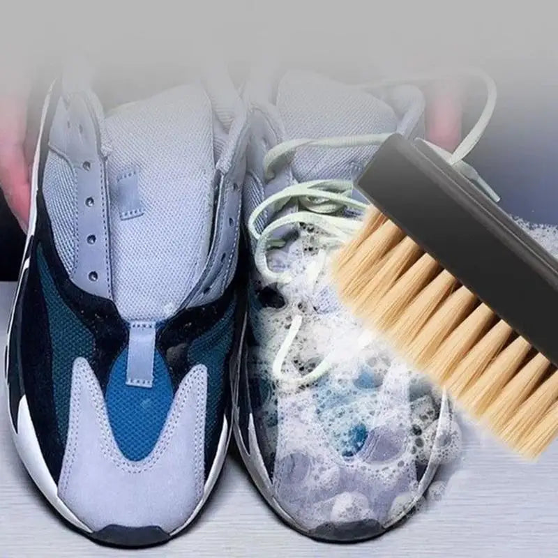Nylon Shoe Cleaning Brush Set – Soft & Hard Bristles, 1 Pair Shoe Cleaning Brush Qme