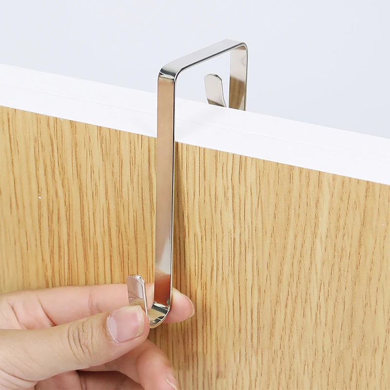 Over-the-Door Hooks Stainless Steel – 5/10 Pack Organizer Over-Door Hooks Qst