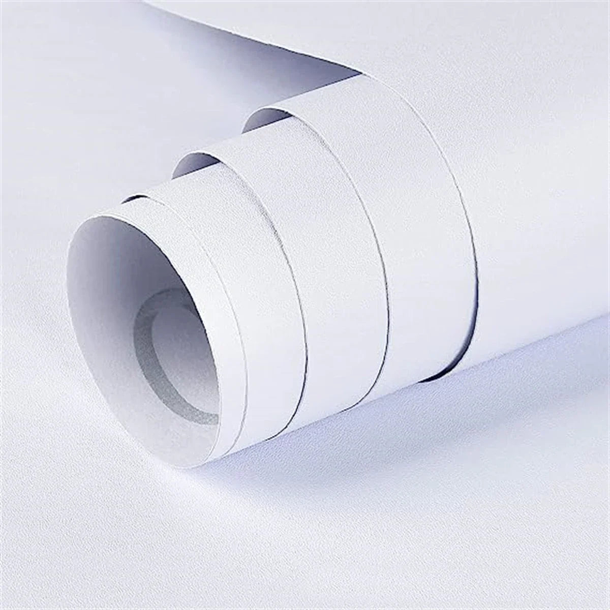 White Matte Frosted Peel & Stick Wallpaper – Waterproof PVC Peel & Stick Wallpaper Qme white 40cmx10m