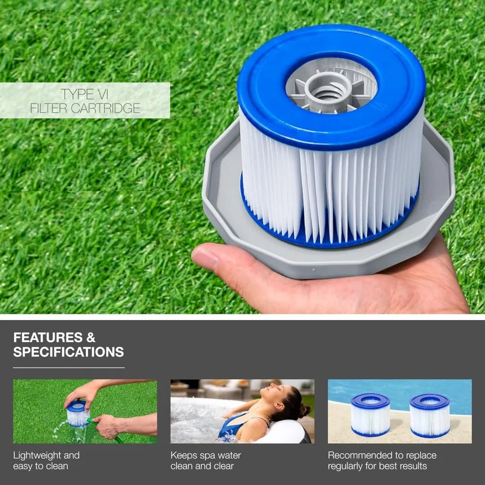 Pool Filter Cartridge Replacement for Bestway & Intex Pumps Pool Filter Cartridge Qme