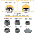 360° Rotary Faucet Aerator Spray Head – Brass M24 Filter Faucet Aerator Qme Adaptor Kit