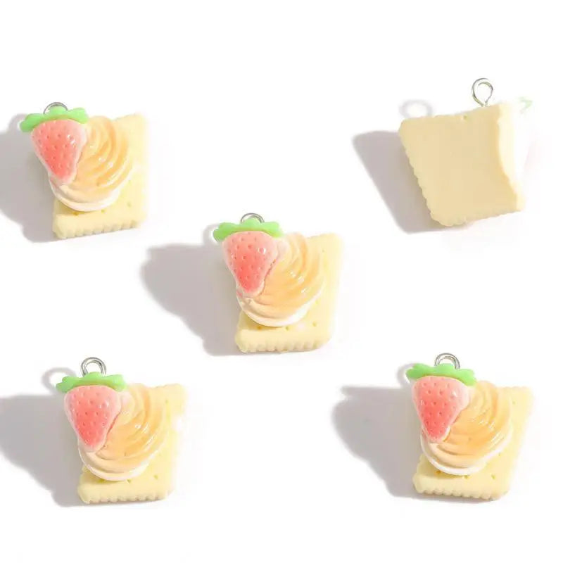 Strawberry Cake Resin Cartoon Charms – 10 DIY Designs DIY Resin Charms Qme