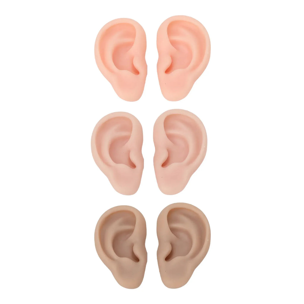 Silicone Ear Model for Earrings Display & Piercing Practice Ear Display Model Qme