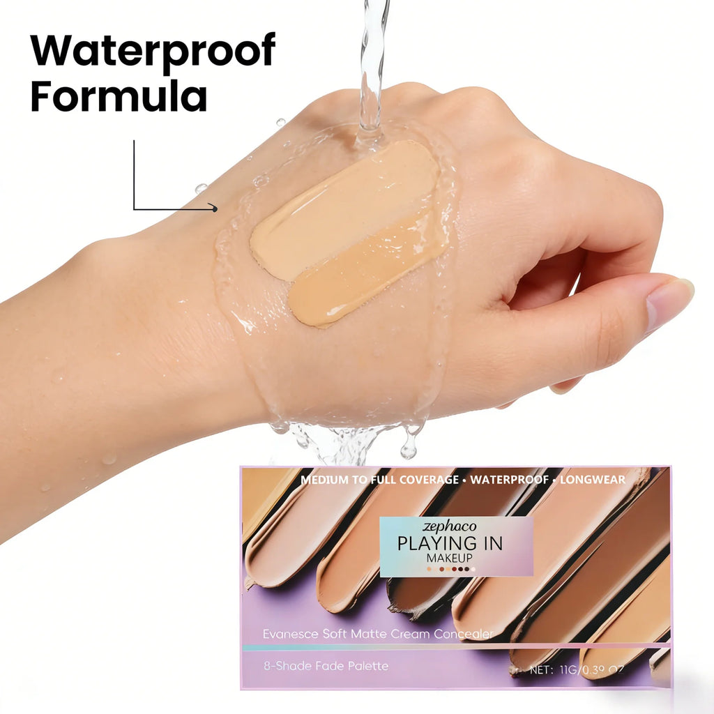 Zephoco Waterproof Matte Concealer Palette – High Coverage 11g Concealer Palette Qst