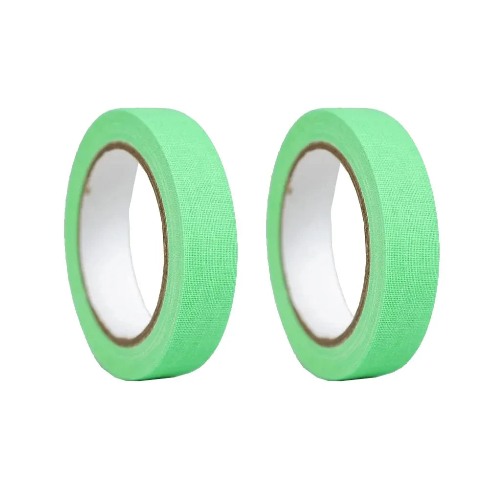 UV Blacklight Neon Gaffer Tape – Fluorescent Cloth Tape 2 Rolls Neon Gaffer Tape Qme 2 Rolls 1.5cmx5M