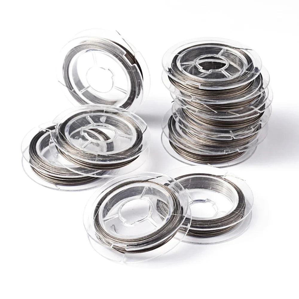 PandaHall 10 Rolls Nylon Coated Tiger Tail Beading Wire – 13 Colors Beading Wire Qme