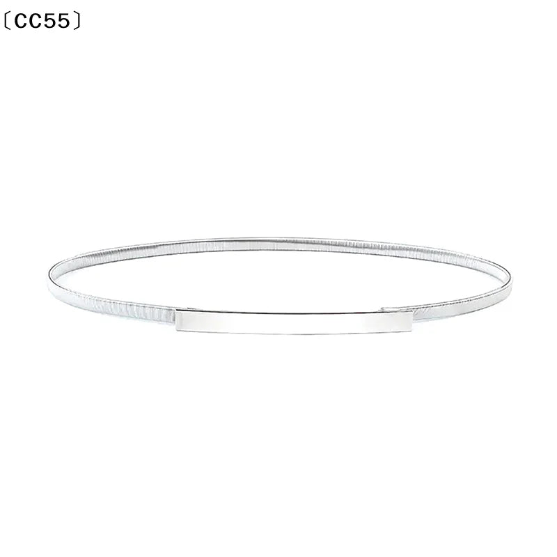 Elastic Gold Silver Metal Chain Belt for Women – Leaf Design Women's Chain Belt Qst