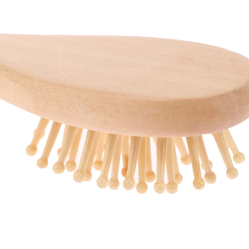 Soft Baby Hair Brush & Comb Set – Wooden Handle Newborn Baby Grooming Set Qst
