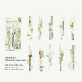20 Sheets Butterfly & Plant PET Decorative Stickers for Journals Decorative Stickers Qme E
