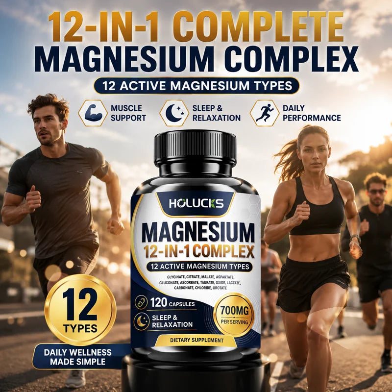 Fulimiks 12-in-1 Magnesium Complex Capsules 1000mg | USA Made Magnesium Supplement Qst