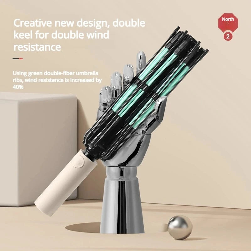 20-Bone Windproof Reverse Folding UV Umbrella – Auto Open Windproof Reverse Umbrella Qst