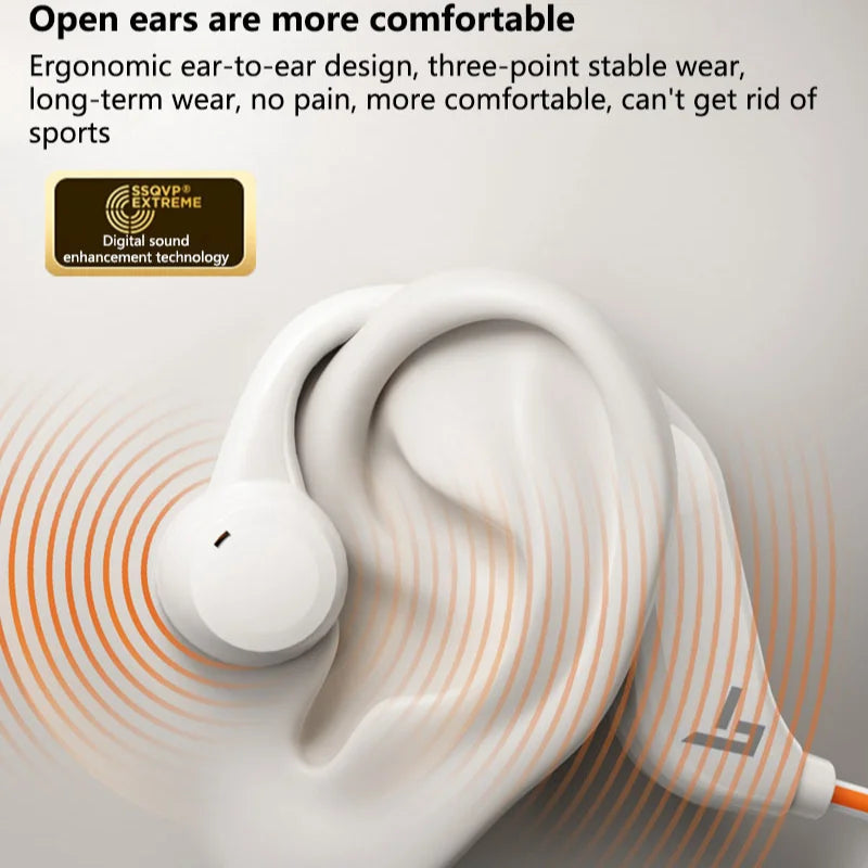 Air Conduction Bluetooth 5.4 Sports Headphones with LED Light Sports Headphones Qst