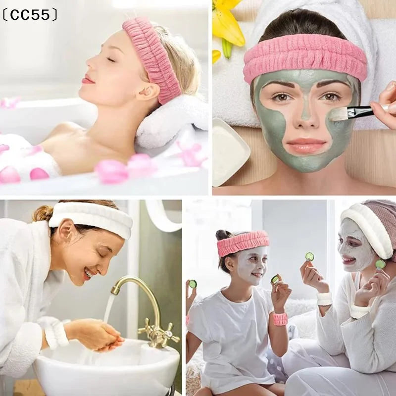 Women's Soft Coral Fleece Headband for Washing Face & Makeup Hair Headband Qst