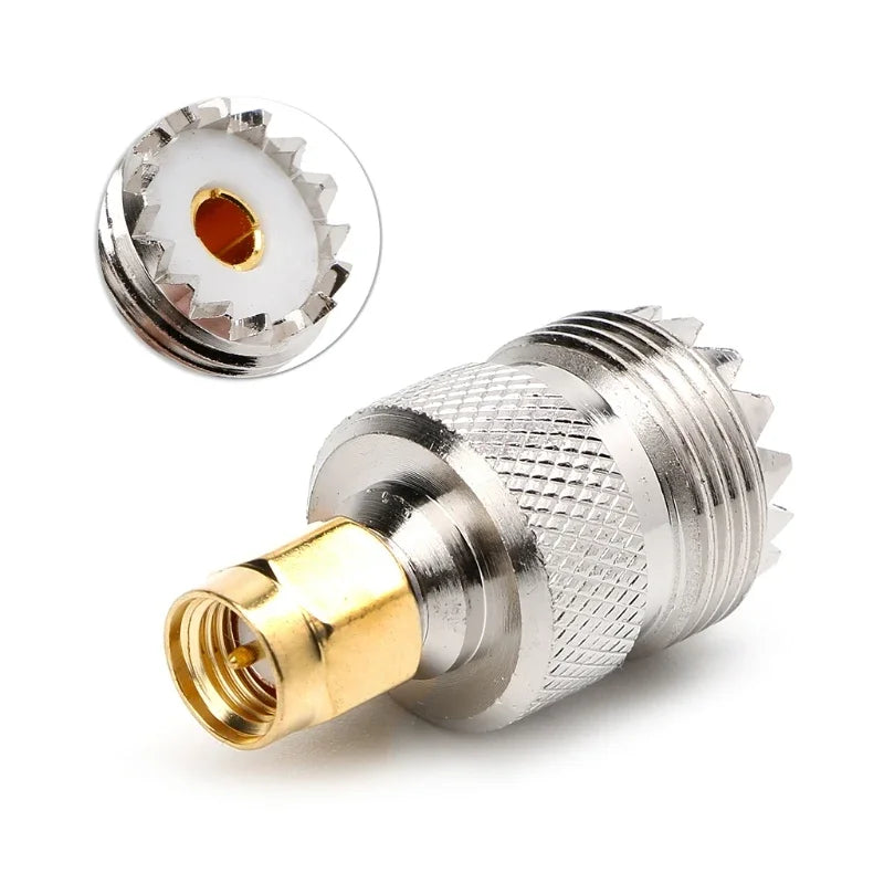 UHF Female to SMA Male Coaxial Adapter Connector Coaxial RF Adapter Qme