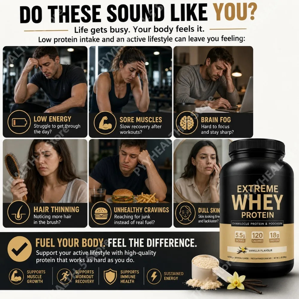 Vanilla Whey Protein Powder 2.2lb – 18g Protein, 33 Servings Whey Protein Powder Qst