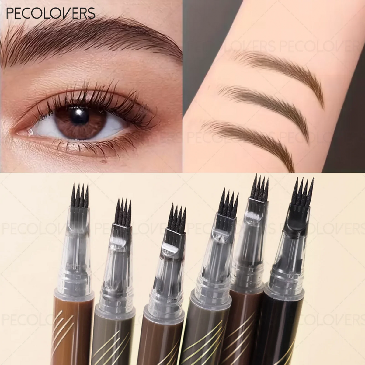4-Pronged Liquid Eyebrow Pencil – Natural 3D Look | Qme Liquid Eyebrow Pencil Qme