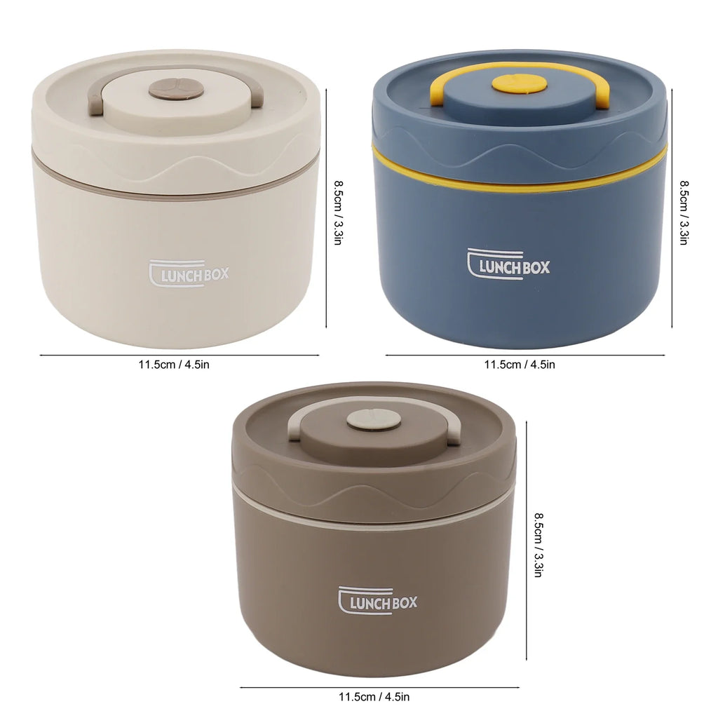 550ml Stainless Steel Thermal Lunch Box – Double Layer Bento Thermal Lunch Box Qme