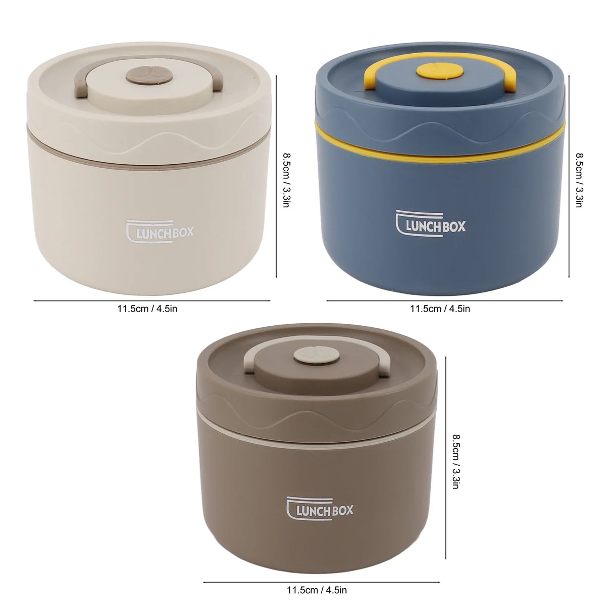 550ml Stainless Steel Thermal Lunch Box – Double Layer Bento Thermal Lunch Box Qme