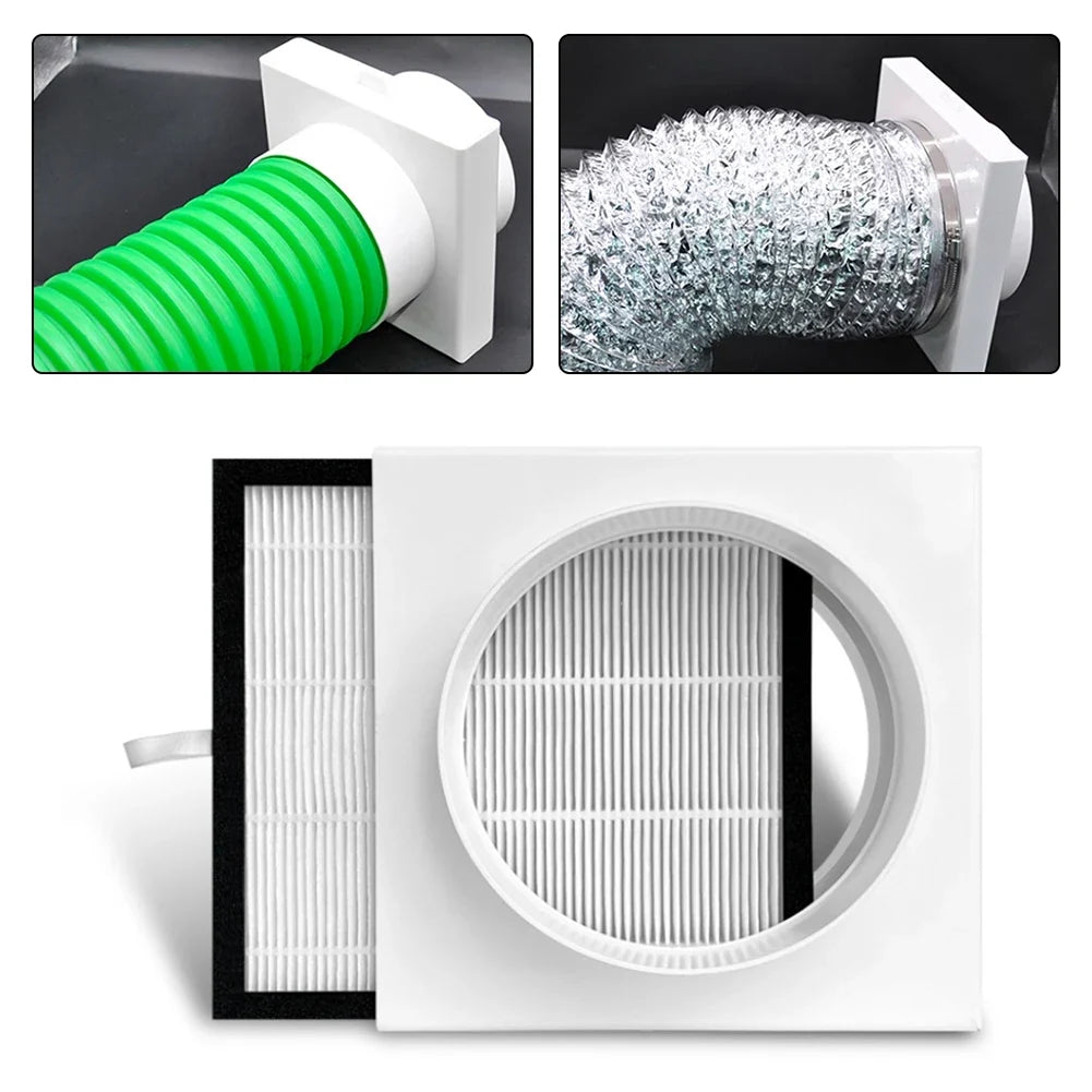 HEPA Inline Duct Air Filter for PVC & PE Pipes | 110mm–160mm Inline HEPA Duct Filter Qme