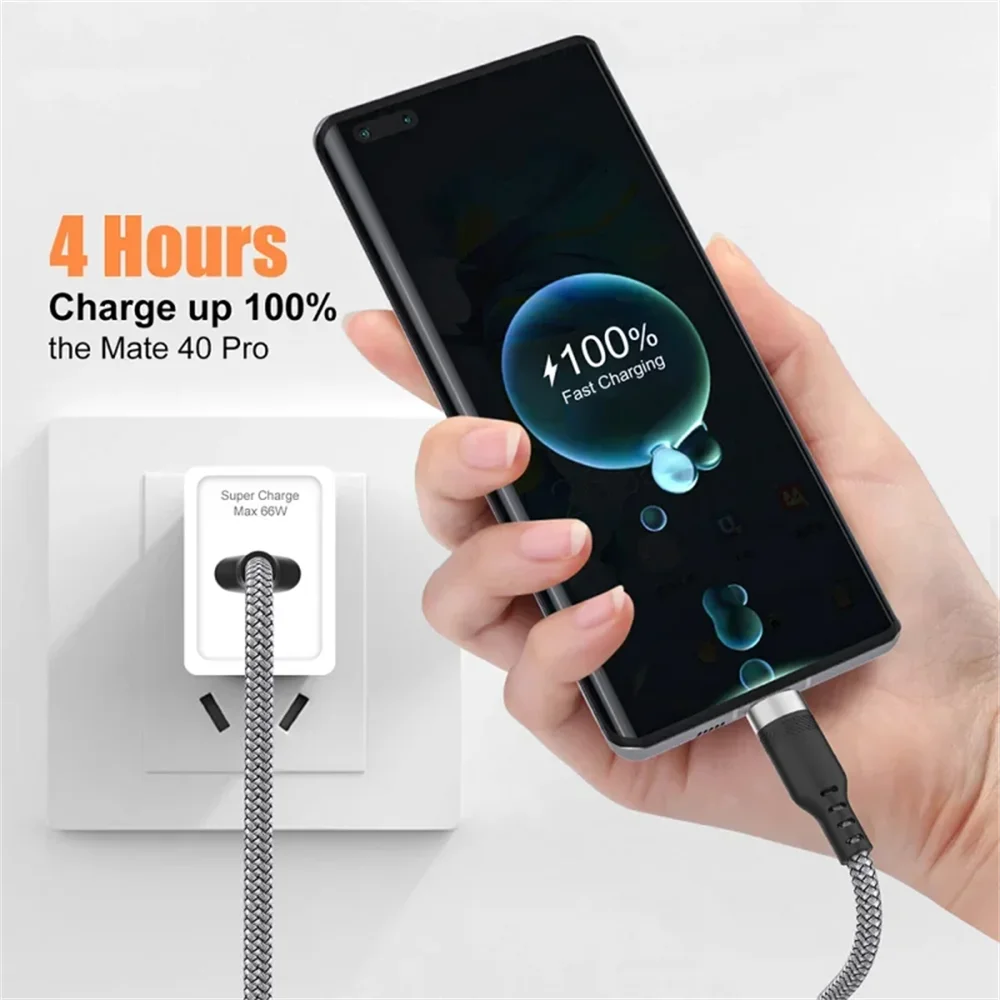 USB-C Fast Charging Nylon Braided Cable | Qme – 1m to 5m USB-C Charging Cable Qme