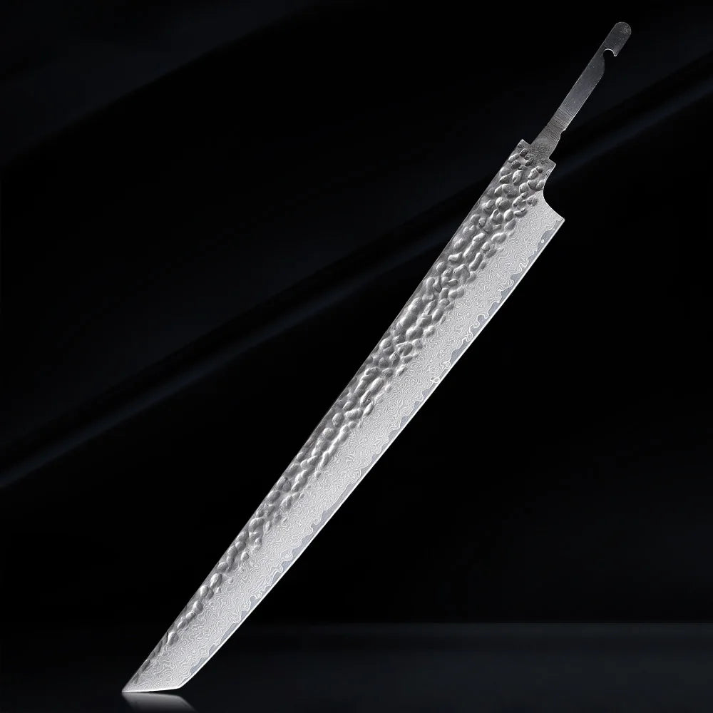 TURWHO Damascus VG10 Knife Blank Blade – DIY Kitchen Knife Knife Blank Blade Qst 10.5 inch Sashimi