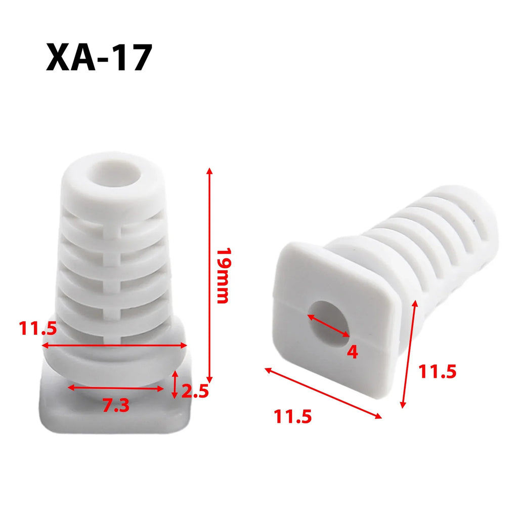 Rubber Cable Gland Strain Relief Connectors – 10 Pcs, 3.5–4.5mm Cable Strain Relief Qme