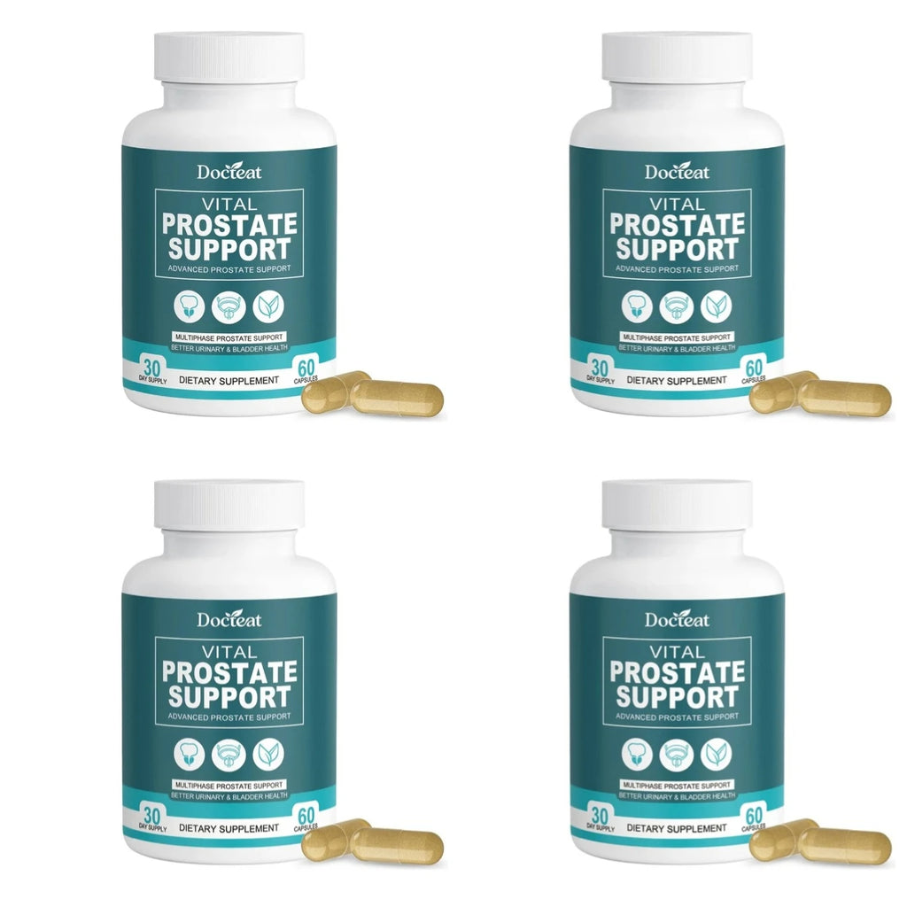 Men's Daily Wellness Capsules – Saw Palmetto, Zinc, Vitamin D3 60ct Men's Wellness Supplement Qst 4 Bottles 240 Pieces