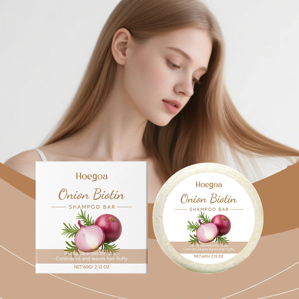 Onion & Biotin Shampoo Bar – Volumizing Daily Cleanse Solid Shampoo Bar Qst