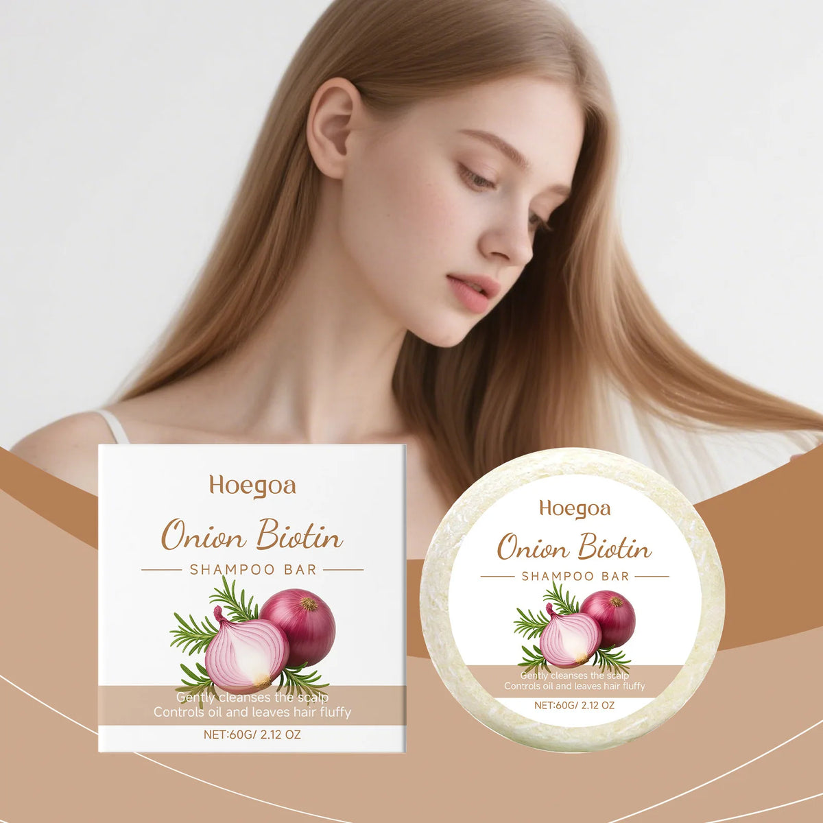 Onion & Biotin Shampoo Bar – Volumizing Daily Cleanse Solid Shampoo Bar Qst
