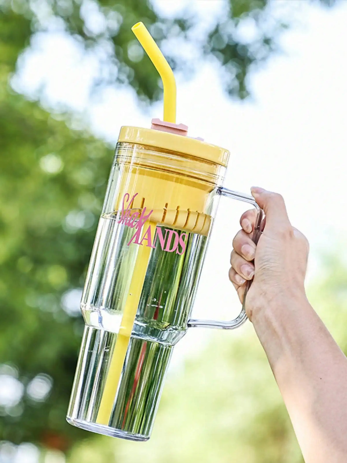Large Capacity Transparent Tea Strainer Water Cup – 1200ml Tea Strainer Cup Qme
