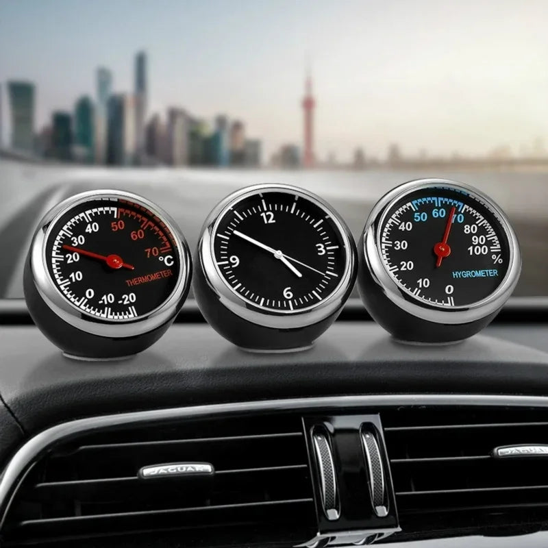 Mini Car Digital Clock & Thermometer | Dashboard Ornament Car Dashboard Clock Qme