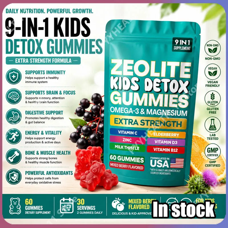 Zeolite Gummies 9-in-1 – Omega-3, Magnesium, Elderberry & More Wellness Gummies Qst