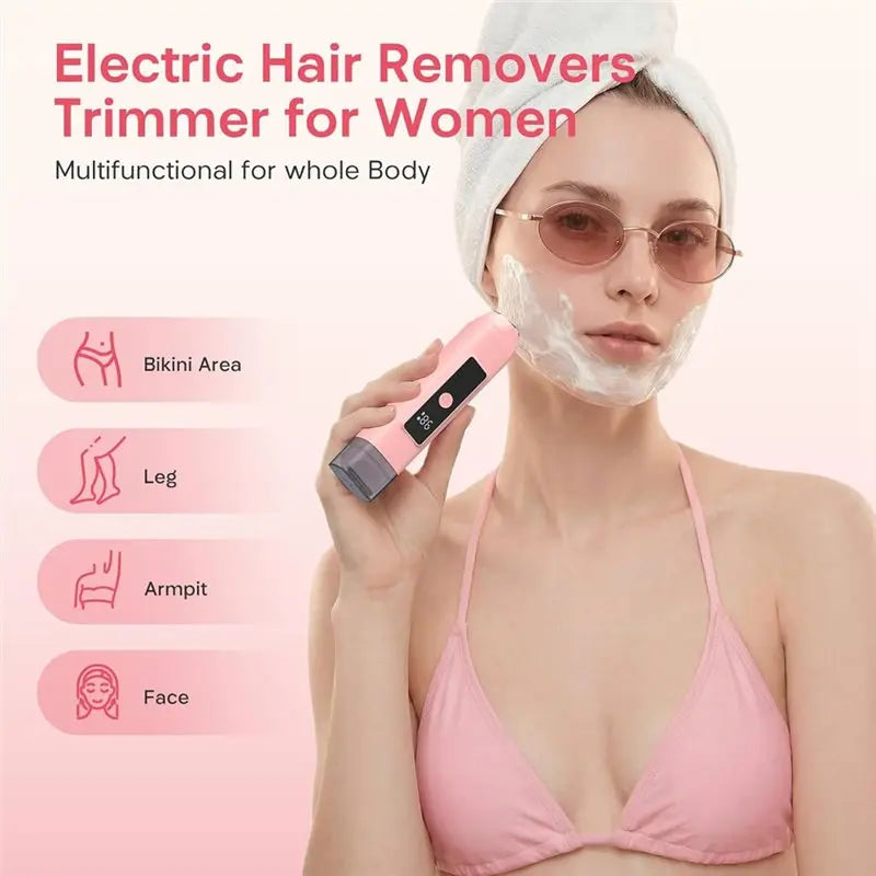B15C Women's Electric Trimmer IPX7 Waterproof USB-C LED Women's Electric Trimmer Qst