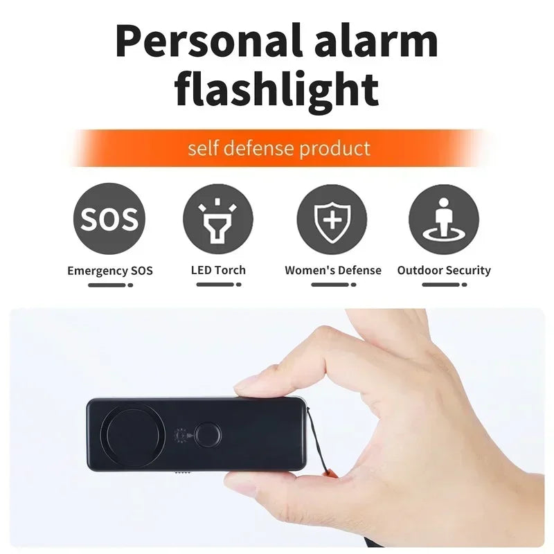 Personal Safety Alarm 120dB LED Emergency Keychain Alert Personal Safety Alarm Qme