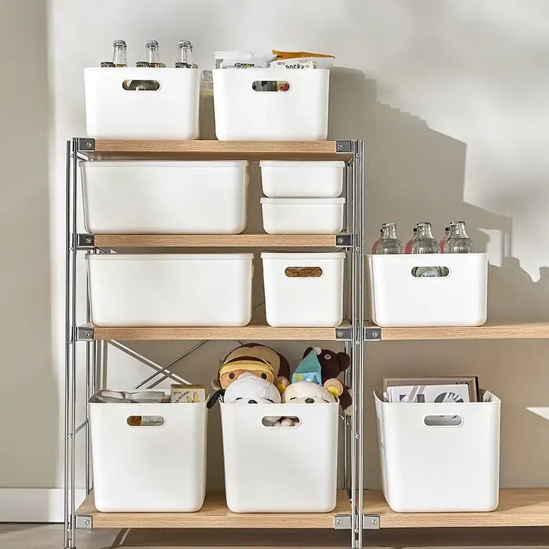 Large Capacity Foldable Plastic Storage Box – 4 Sizes & Colors Plastic Storage Box Qme