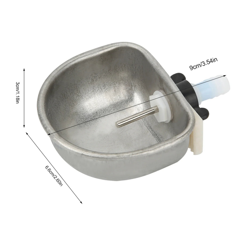 Stainless Steel Rabbit Nipple Water Bowl – Cage Drinker Pet Water Drinker Qme