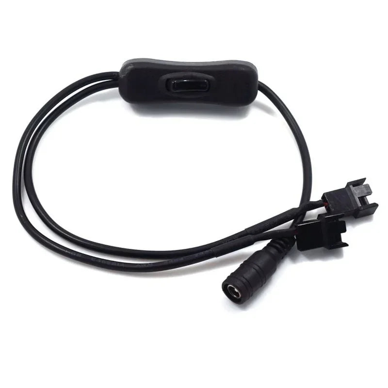 12V DC to 4-Pin CPU Fan Power Adapter Cable | OFC Wire Fan Power Adapter Cable Qme 5pcs