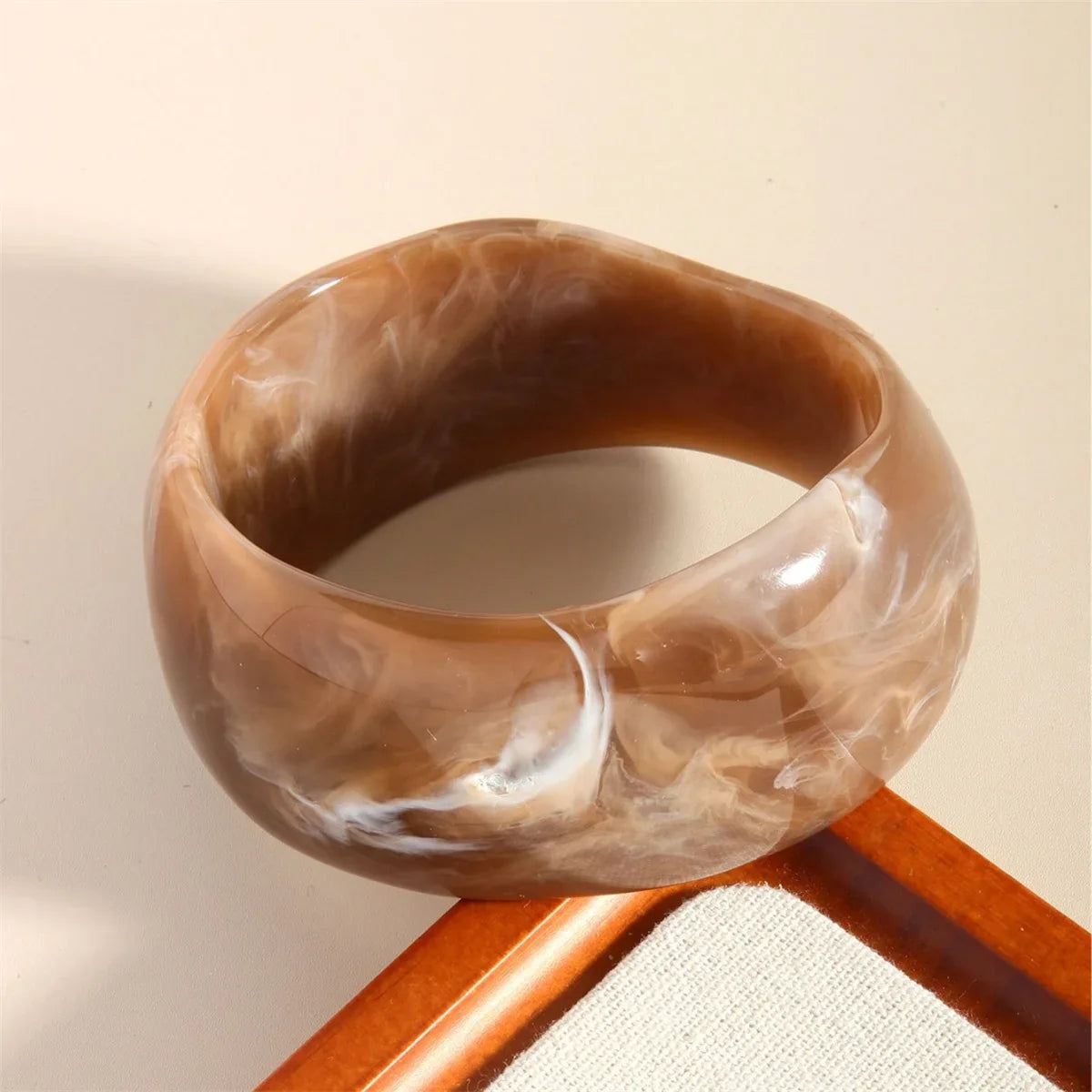 Y2K Candy Wave Square Acrylic Resin Bracelet | Hip Hop Bangle Resin Bangle Bracelet Qme