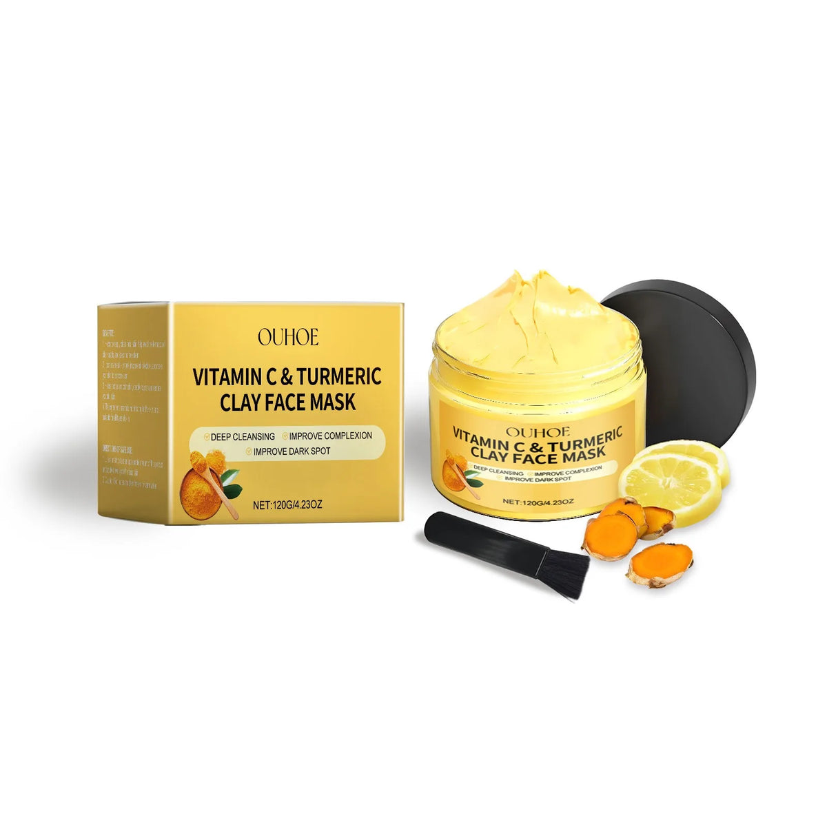 Vitamin C & Turmeric Exfoliating Facial Mask – Deep Pore Clean Exfoliating Face Mask Qst A