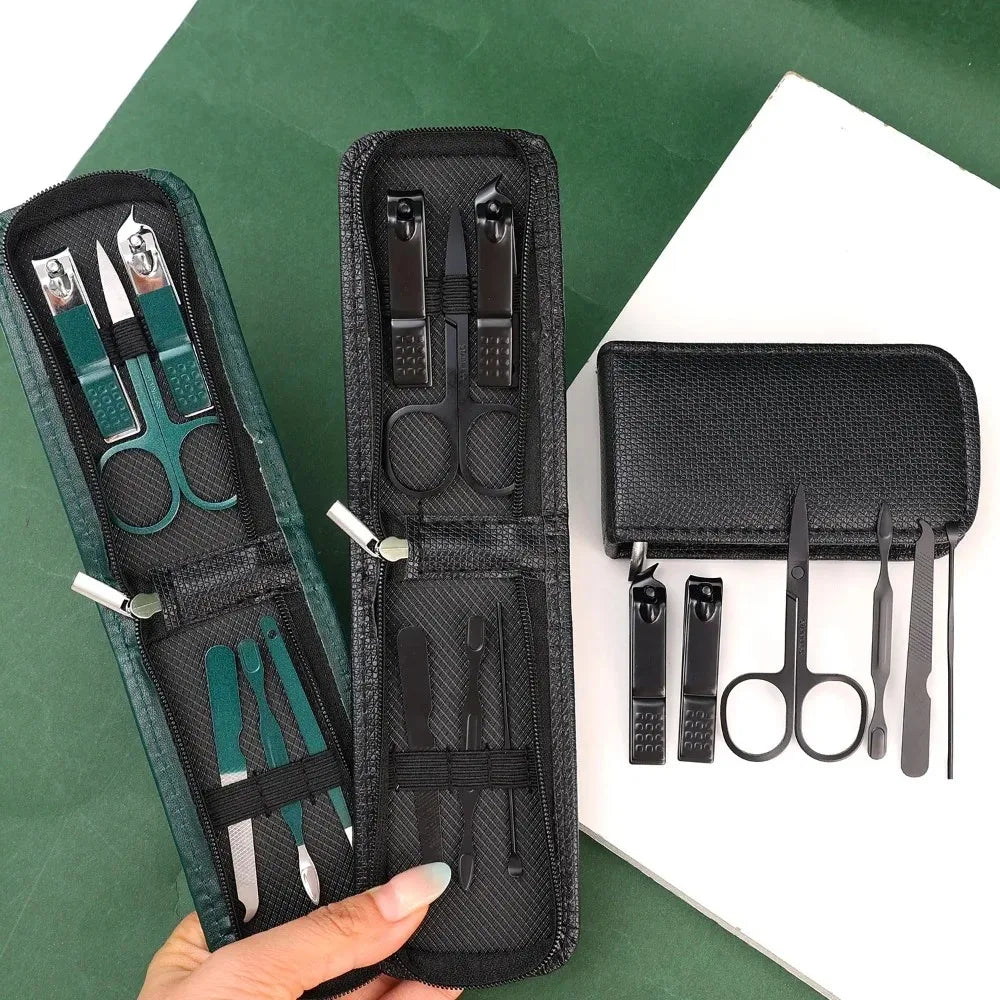 6-Piece Stainless Steel Manicure Set – Portable Nail Clippers Kit Manicure Set Qme