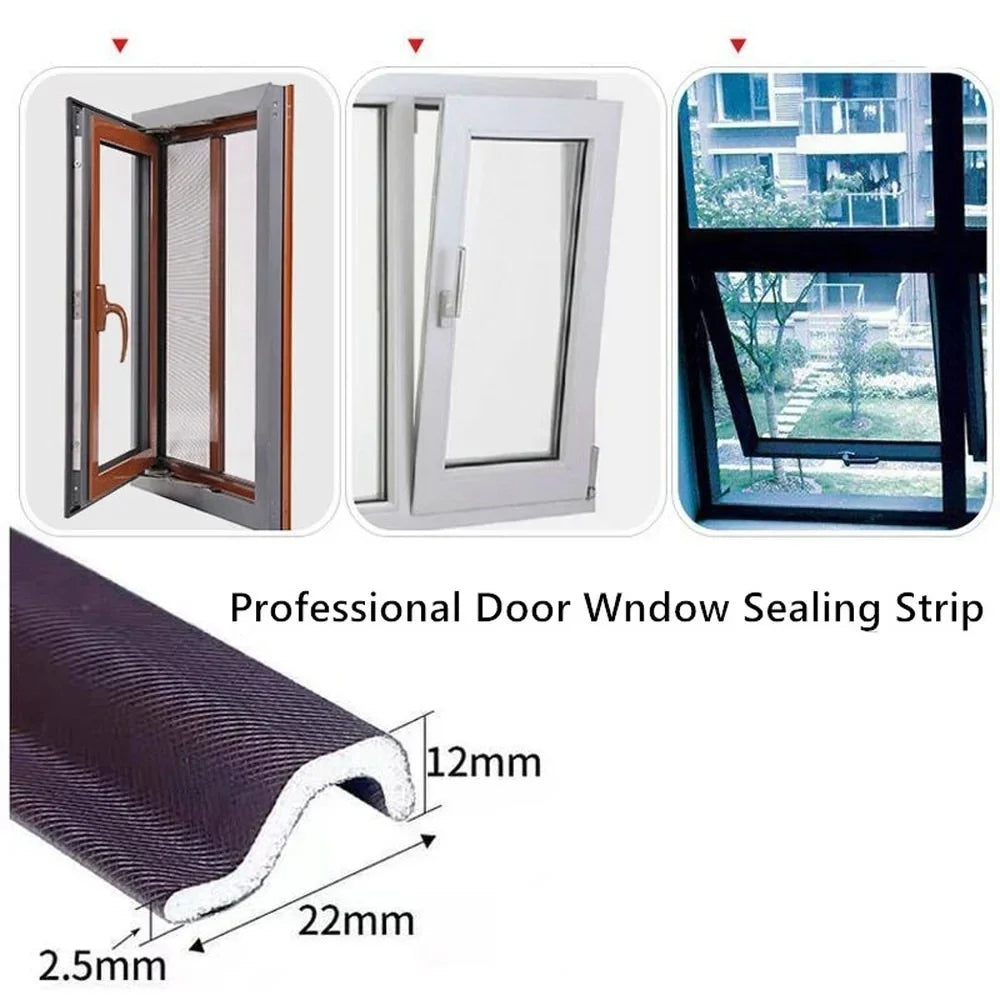 40M S-Type Acoustic Foam Sealing Strip – Waterproof Window Seal Foam Weatherstrip Seal Qme