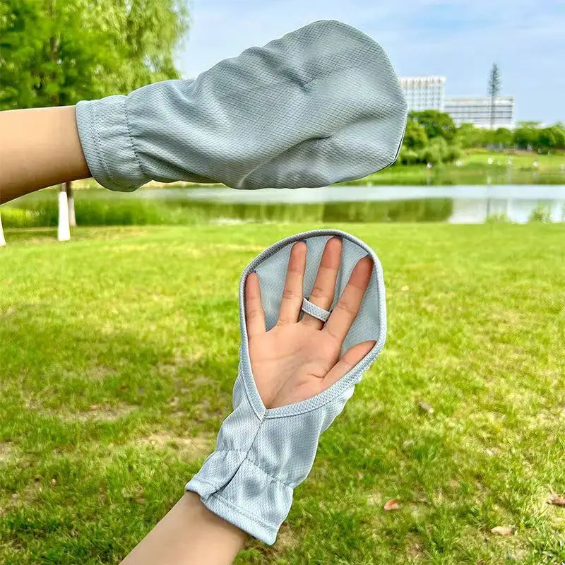 Women's UV Protection Driving & Cycling Gloves – Short Style Sun Protection Gloves Qst one size Blue