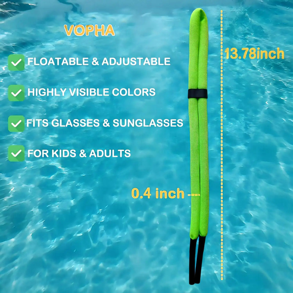 Floating Foam Eyeglasses Strap – Anti-Slip Water Sports Lanyard Eyeglasses Strap Qst