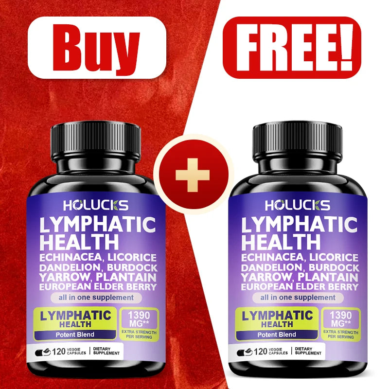 HOLUCKS Lymphatic Health Supplement – Herbal Formula 120ct Herbal Supplement Qst